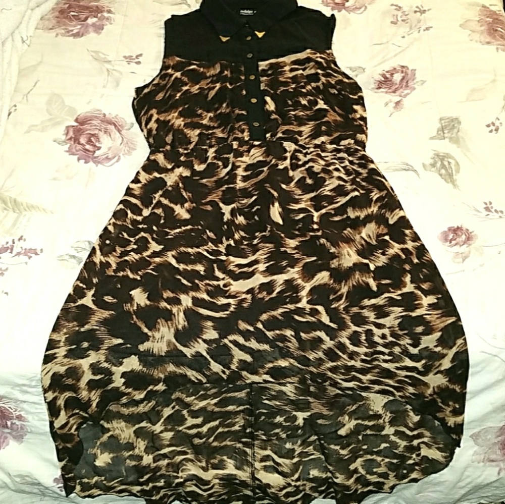 High-Low, Button-up Dress - Picture 2 of 2
